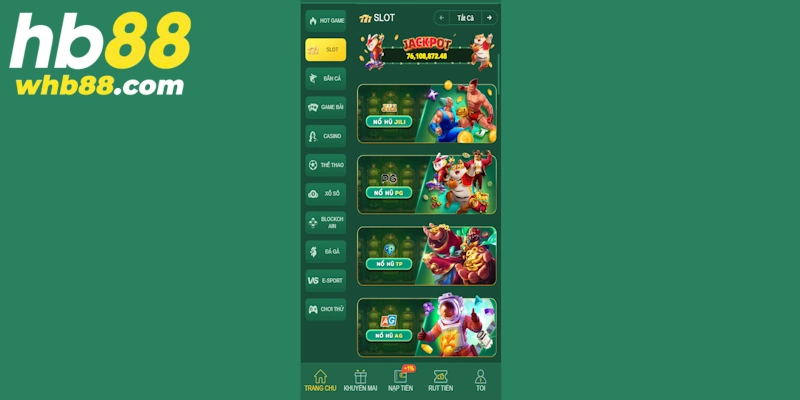 Sơ lược cổng game nổ hũ HB88 hot nhất thị trường